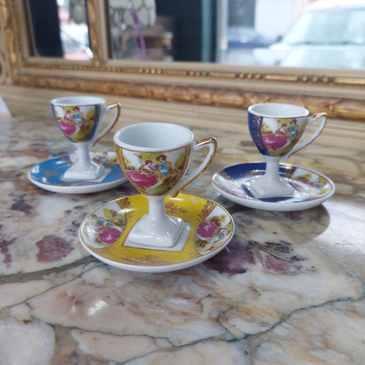 Set/3 Mini Tazzine Caffè Da Collezione
