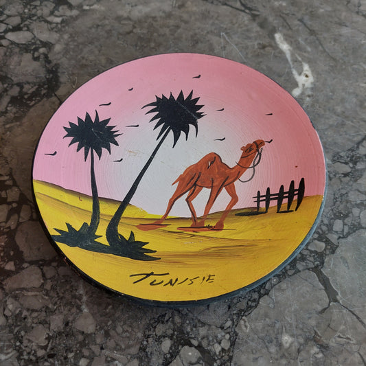 Piatto Souvenir Tunisia Ceramica Dipinto A Mano