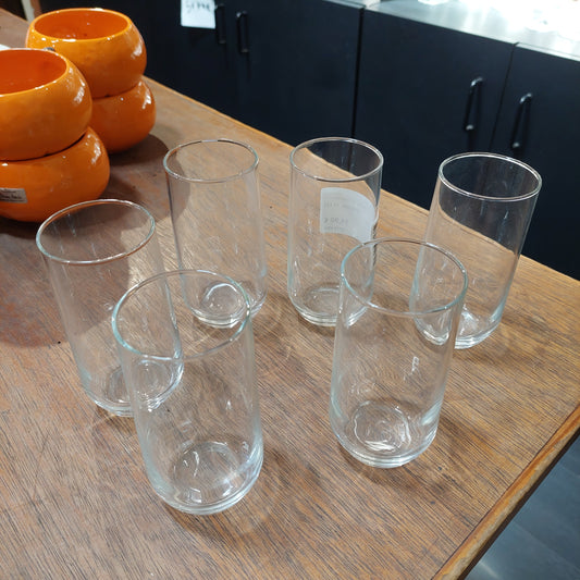 Set/6 Bicchieri Bibita Vetro Liscio