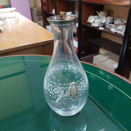 Bottiglia Vino Cristallo Bordo Argento (senza Tappo)