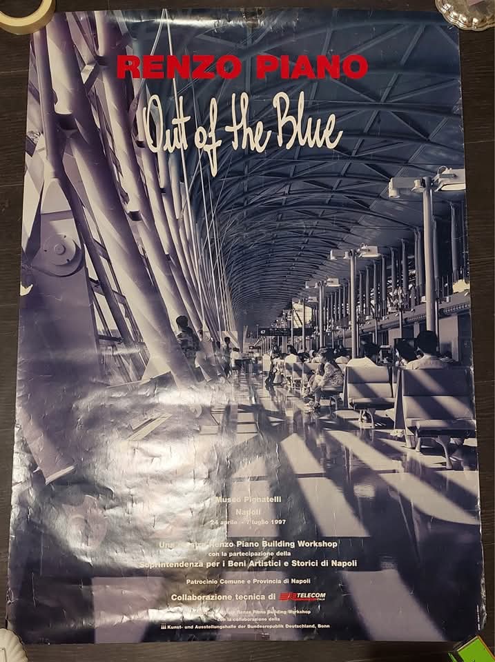 Poster Mostra "out Of The Blue" Renzo Piano Cm68x98
