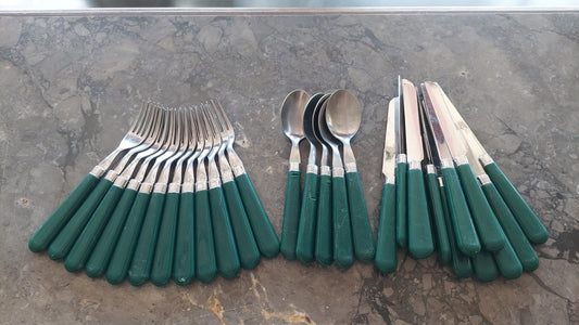 Set/24 Posate* Acciaio Inox Manico Verde