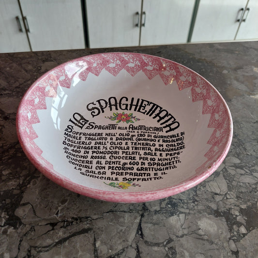 Ciotola Ceramica Pisapia "la Spaghettata" Vintage