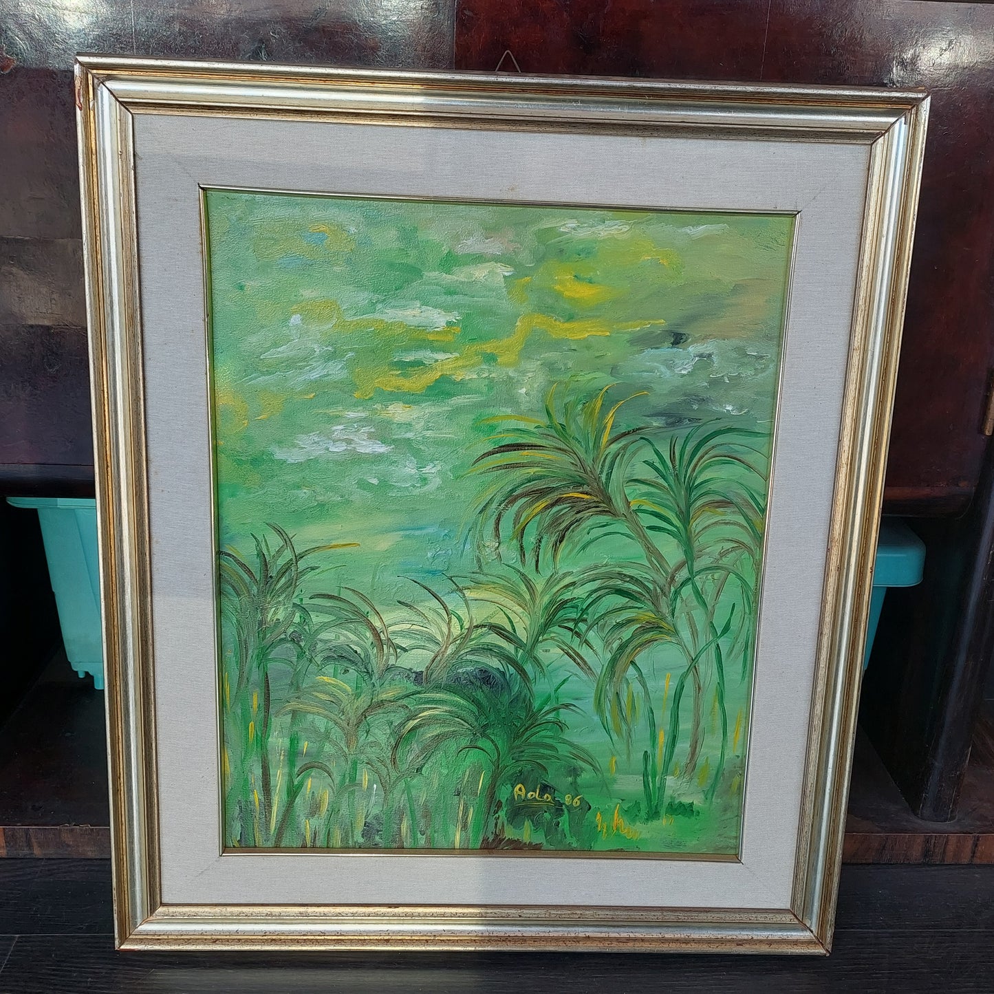Q/ Palme Cm60x70 Firmato Ada