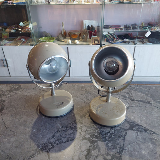 Coppia Abat Jour Eyeball Space Age Vintage