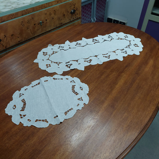 Set/striscia Cm93x43 + Centrino* Intaglio Fiori