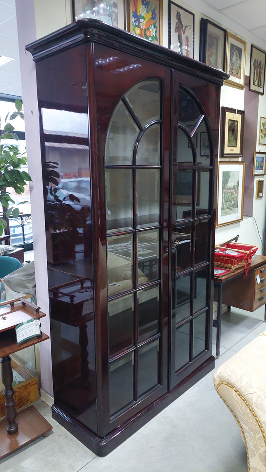 Vetrina Mogano Stile Inglese Cm128x51x220h