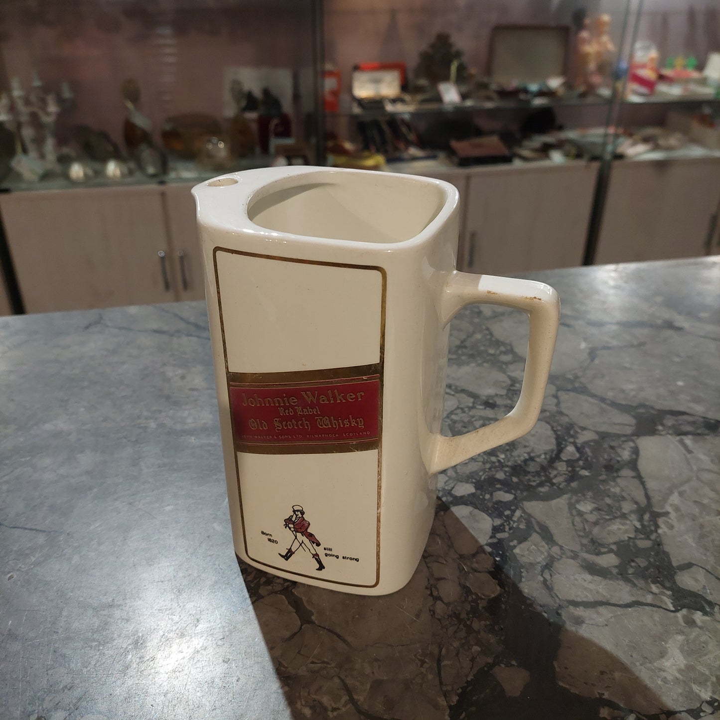 Caraffa Pubblicitaria Johnnie Walker Ceramica Vintage