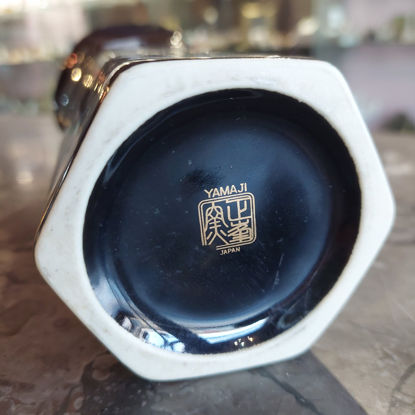 Vaso Esagonale Porcellana Yamaji Japan