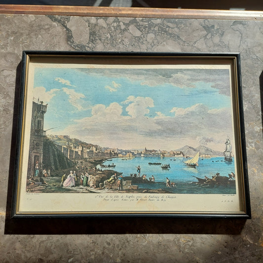 Quadro Stampa Di Napoli Antica Cm37x27