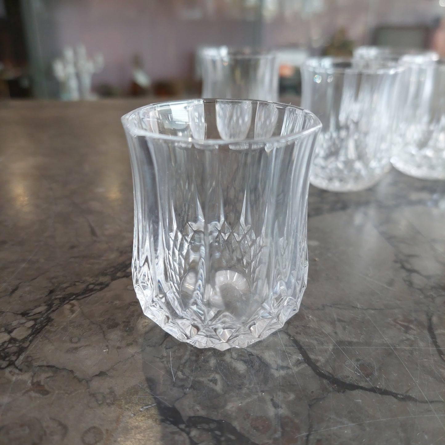 Set/5 Bicchierini Liquore Vetro Molato