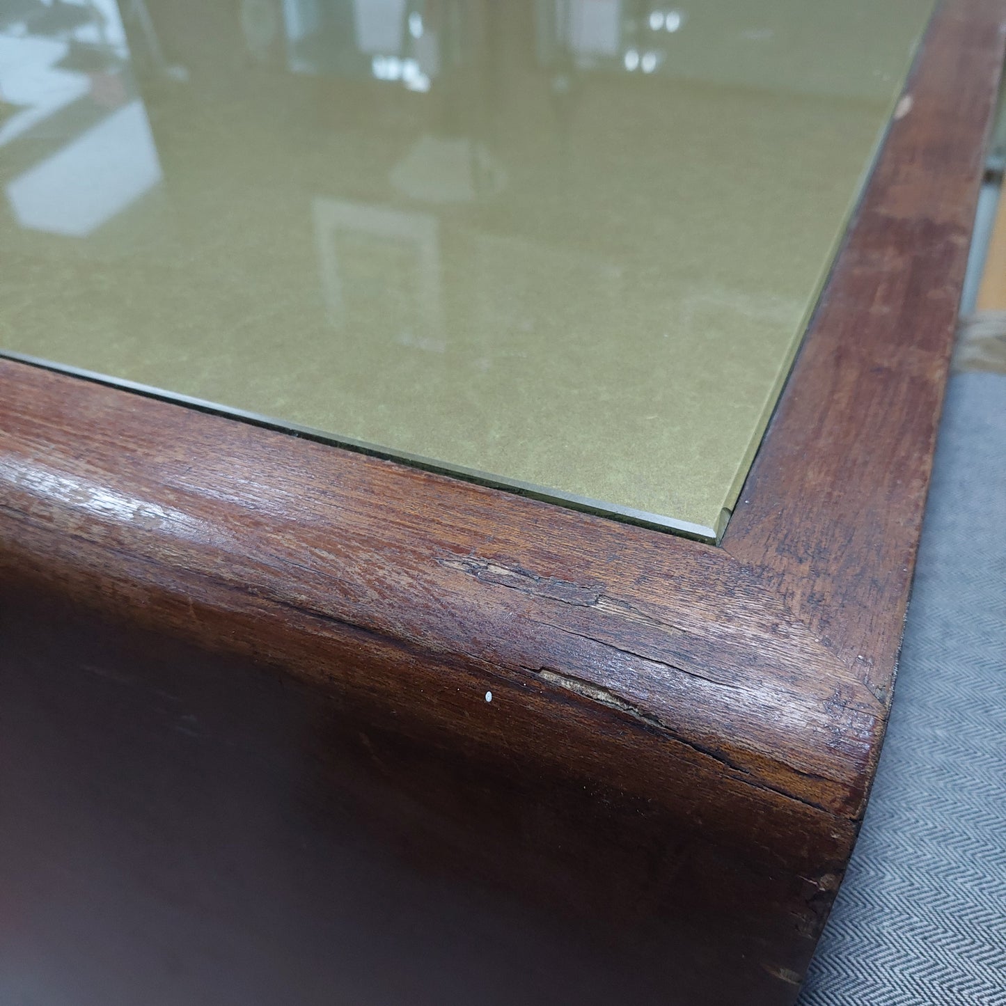 Scrivania Legno Piano In Vetro* St. Decò Cm125x67x81h