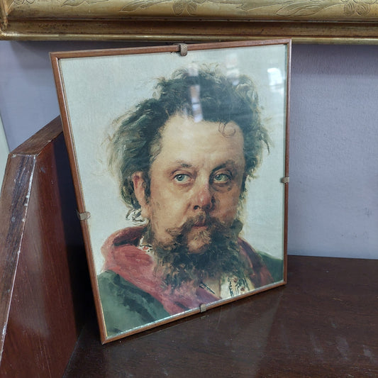 Quadretto Stampa Ritratto Di Modest Petrovič Musorgskij  Cm21x26
