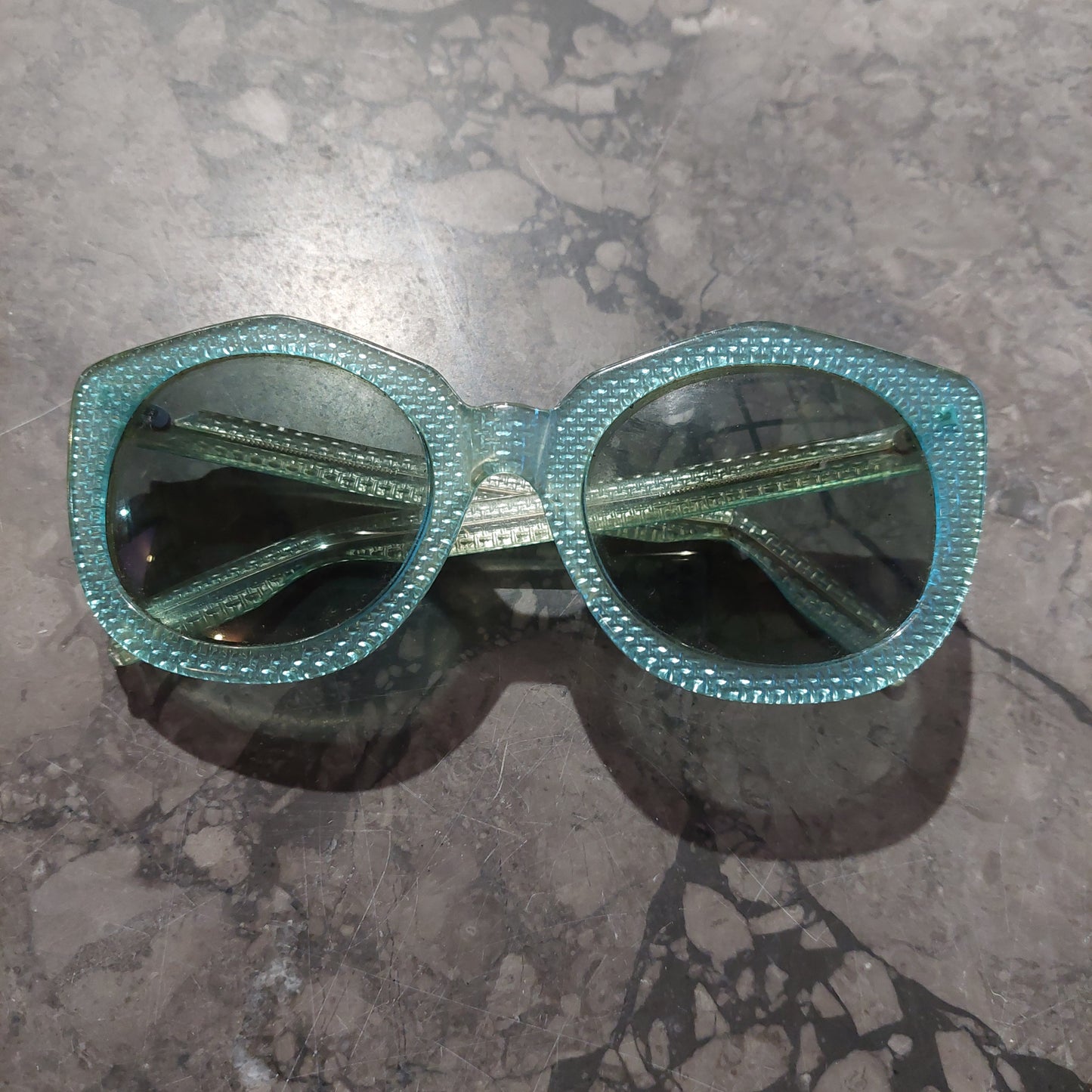 Occhiali Da Sole Turchese Vintage