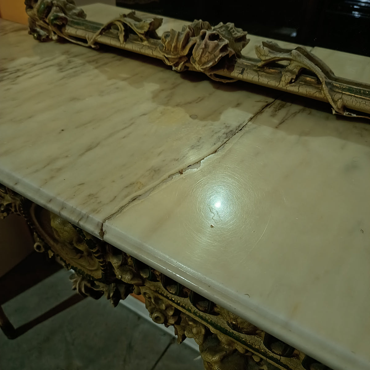 Consolle C/marmo* St. Luigi Xvi +specchio