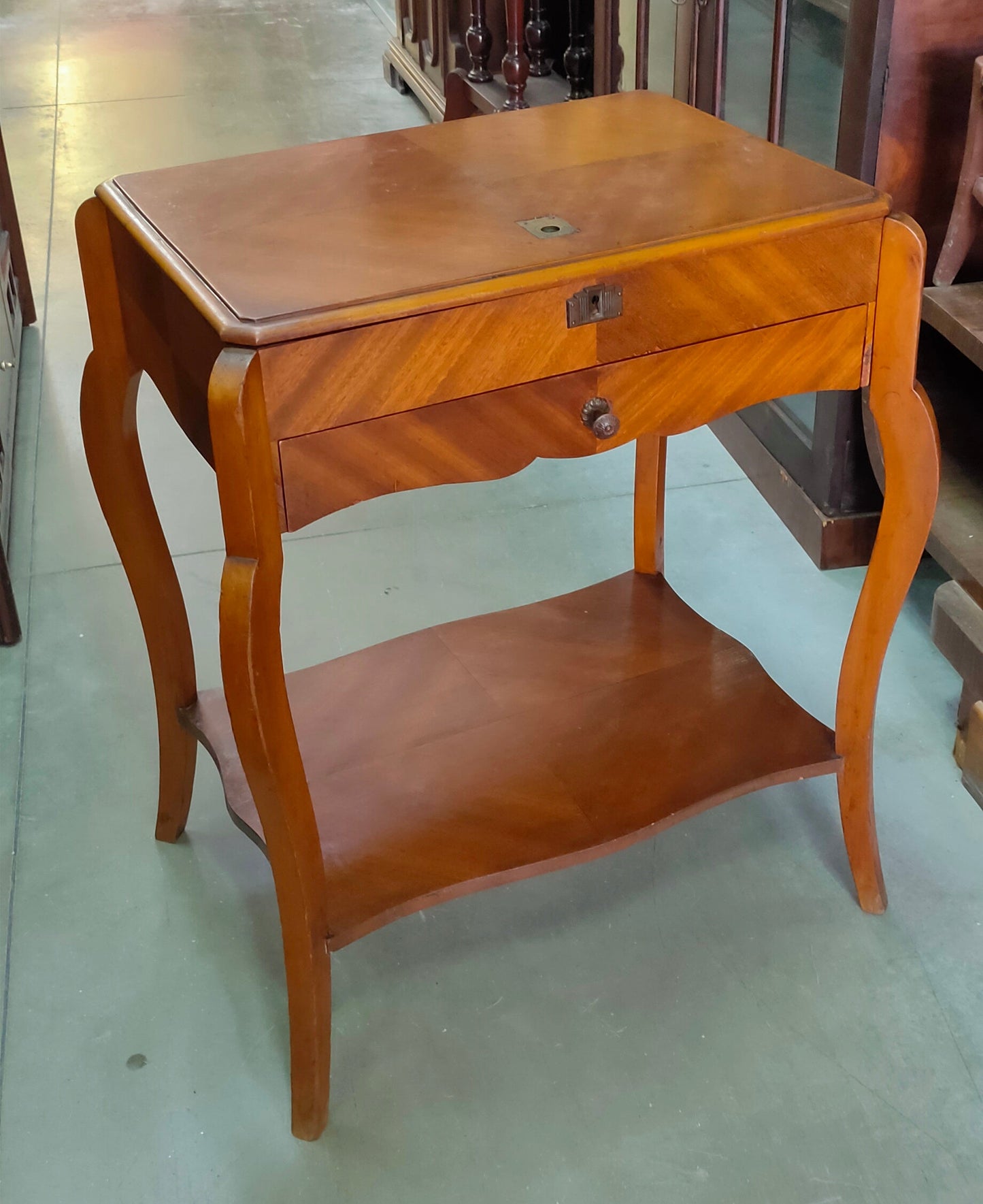Tavolino Antico Portalavoro Cm65x48x74h