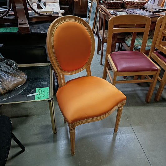 Sedia * Legno Imb. Raso Arancio