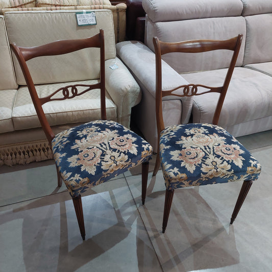 Sedia Legno Imbottitia Anni '50