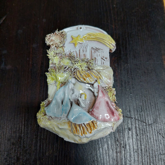 Appendino Presepe Ceramica Firmata Trifirò