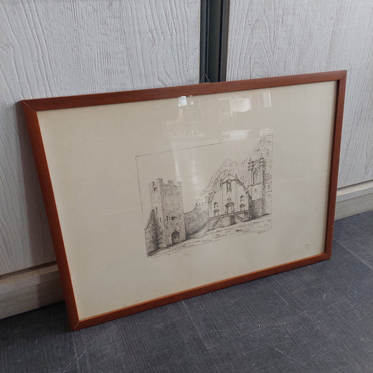 Quadro Litografia Taormina* Piazza Ix Aprile 28/100 Cm52x38