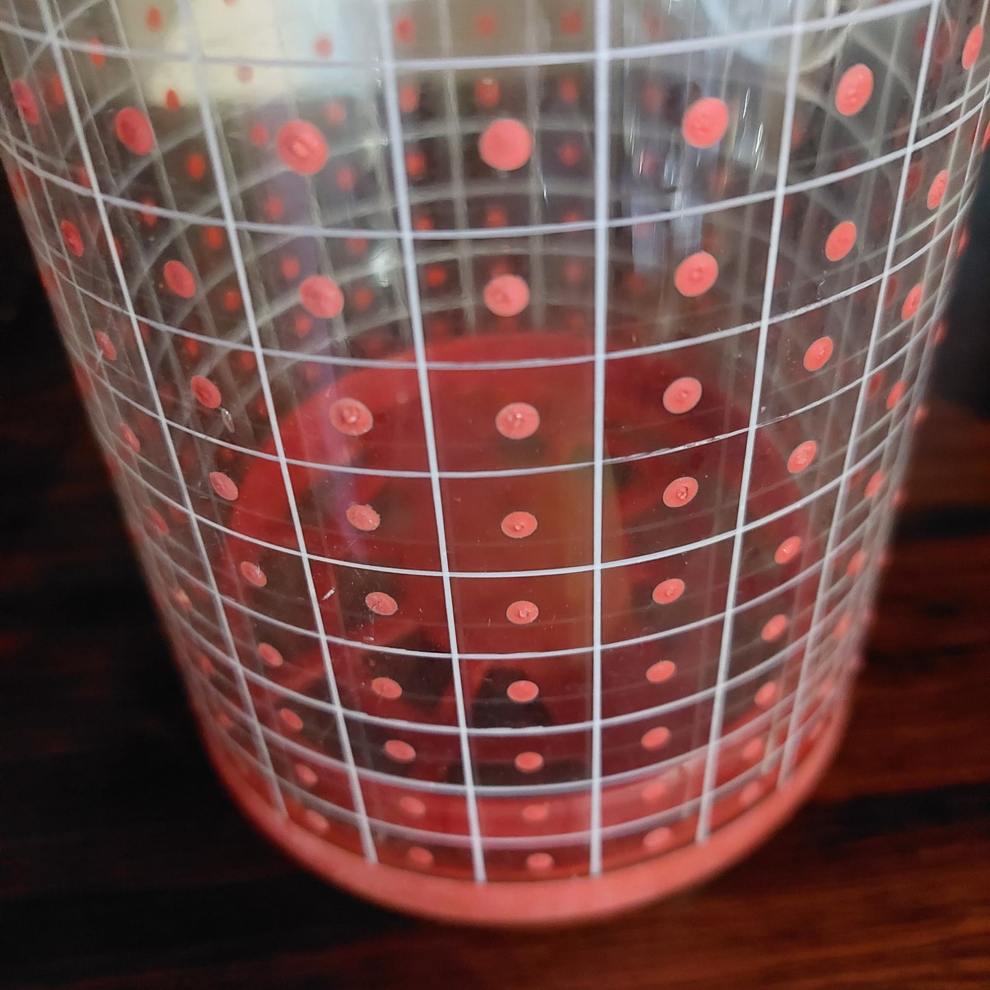 Caraffa Vetro Coktail Pois Rossi