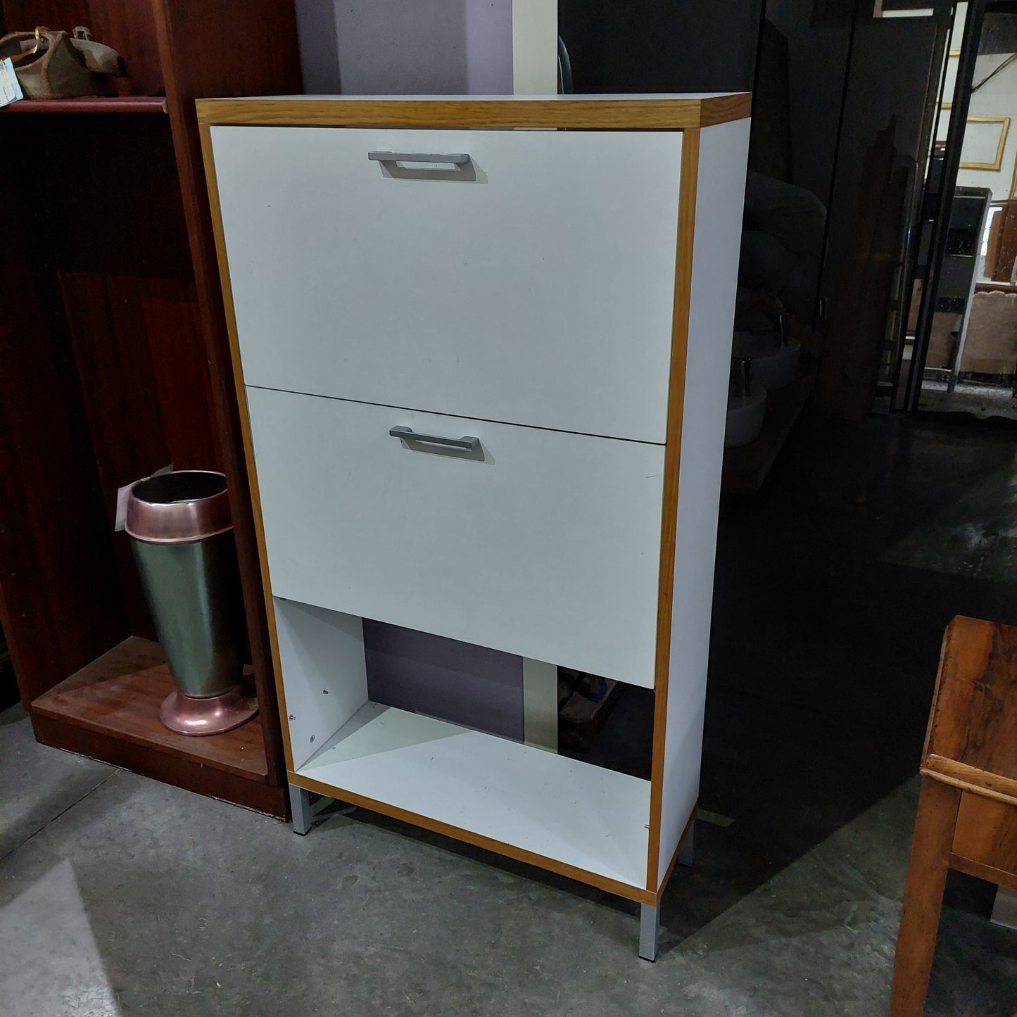 Scarpiera* Bianca 2 Ribalte Cm73x25x132h