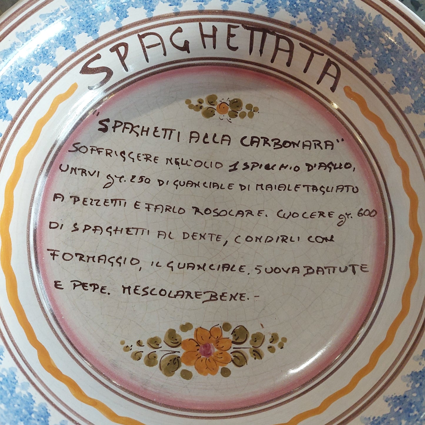 Ciotola Spaghettata Ceramica* Cer Sicilia D29