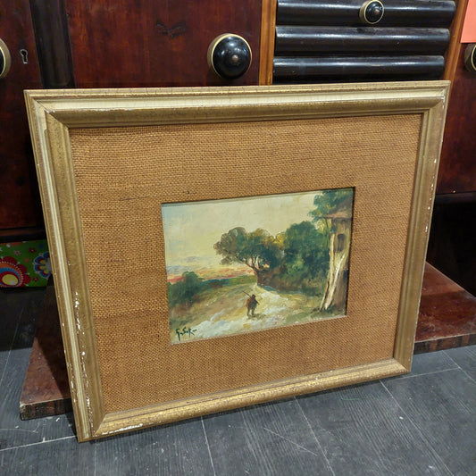 Quadro* Olio Su Faesite Viandante Cm68x59