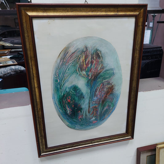 Quadro Ovale Astratto Cucinotta '72 Cm60,5x80,5