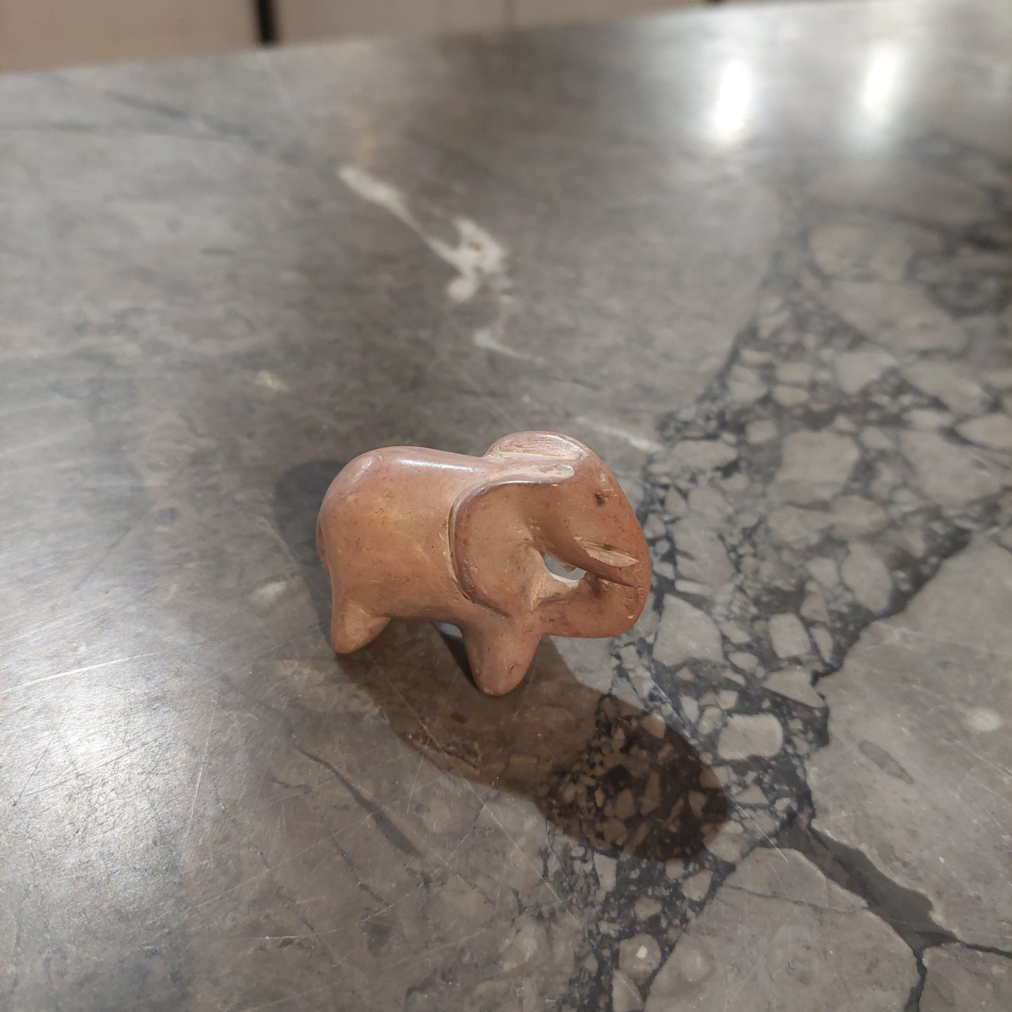Statuina Elefante Pietra Saponaria (steatite) Cm1,5x4,5x3,5h