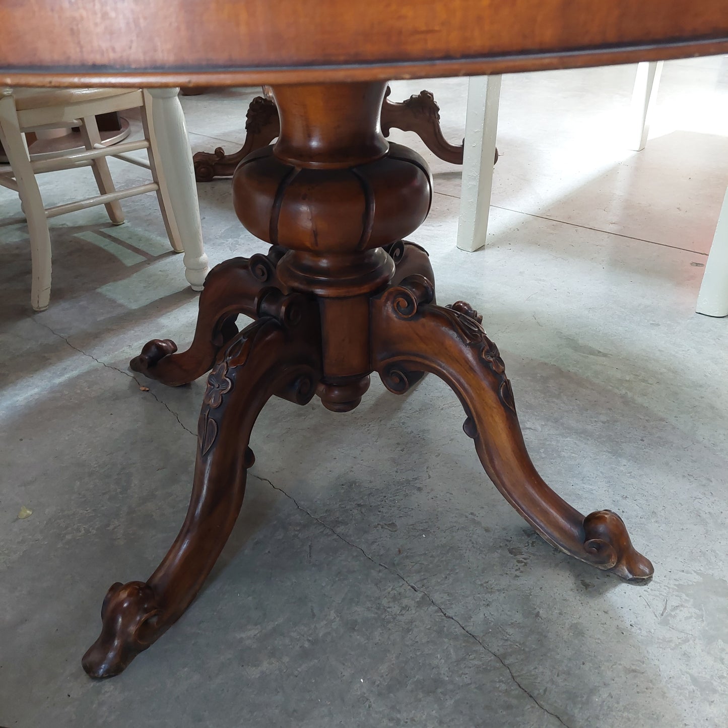 Tavolo Legno Tondo All. D120/165x120x78h