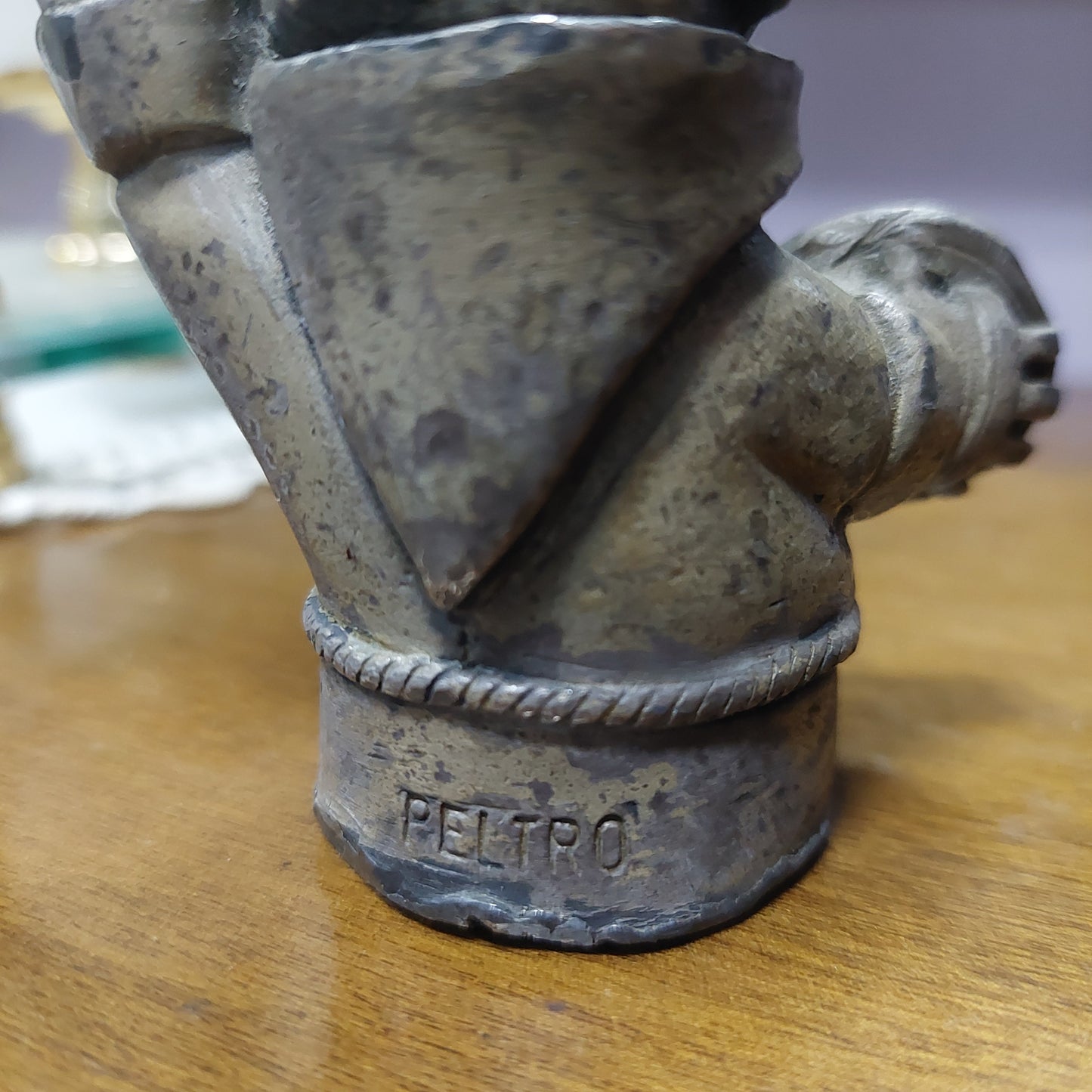 Statuina Frate Peltro Vintage H7