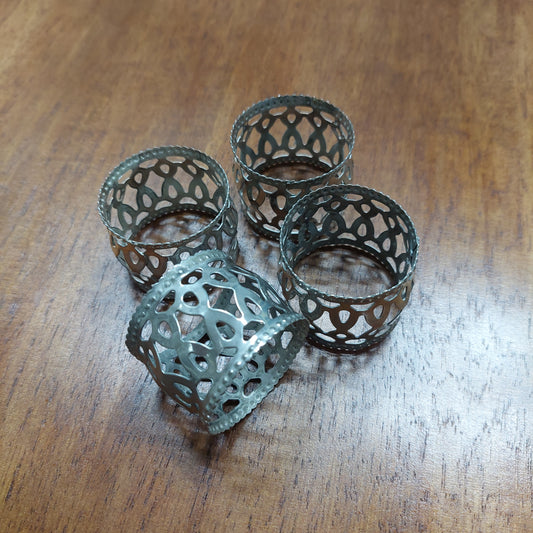 Set/4 Portatovaglioli Silverplated*