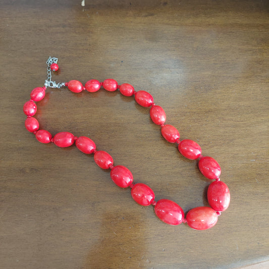 Collana Pietre Rosse In Resina