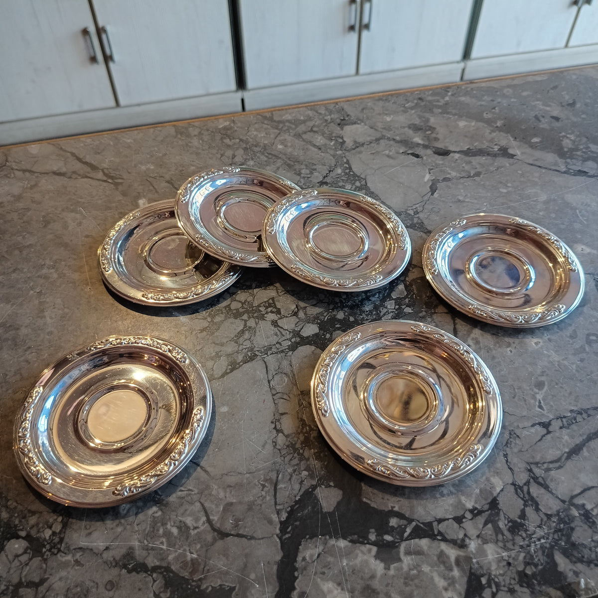 Set/6 Sottobicchieri Acciaio Inox