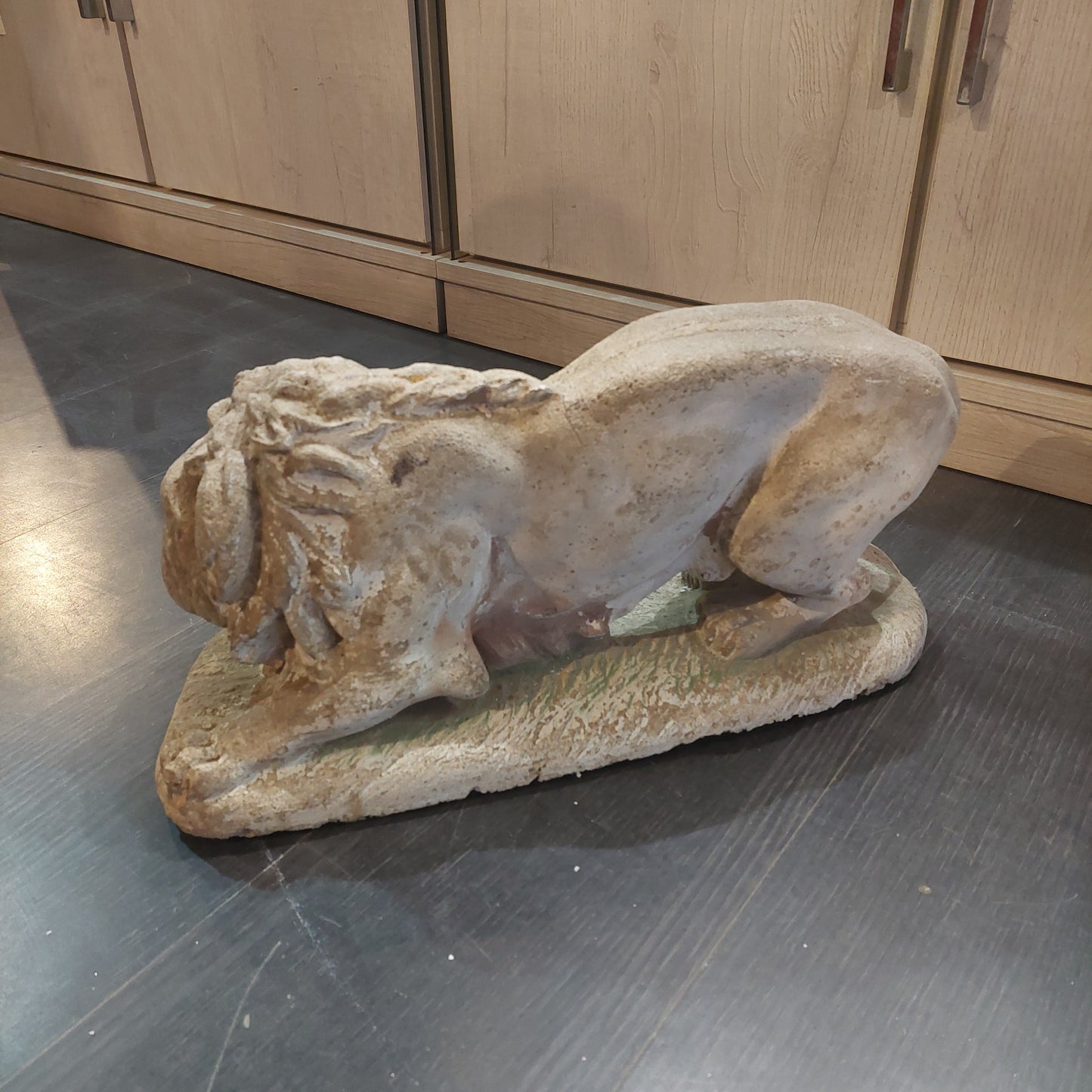 Decoro Statua Leone In Cemento Cm45x18x21h