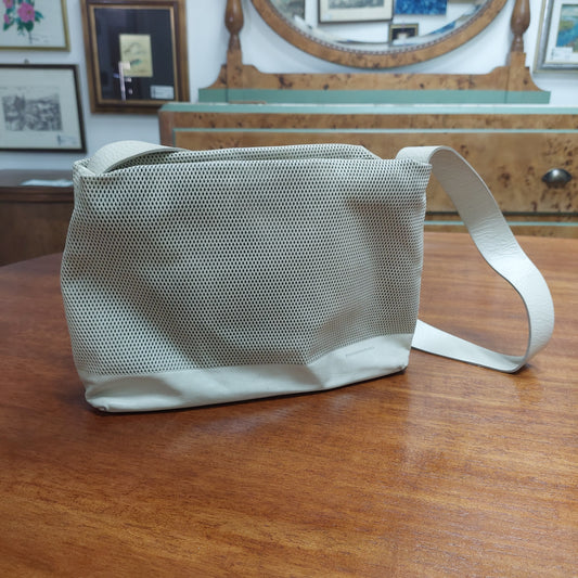 Borsa "biasia" Pelle Bianca Intagliata