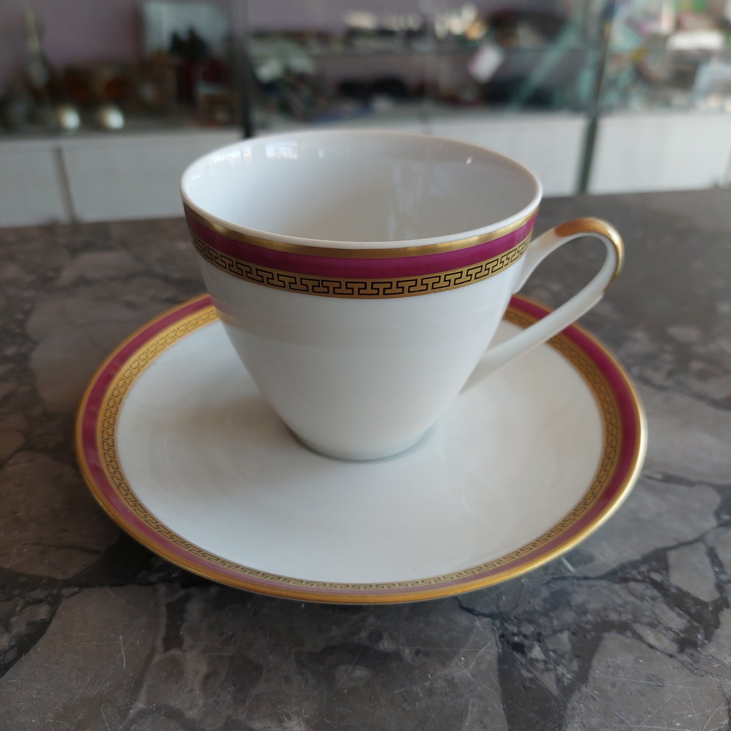 Set/6 Tazze The Con Piattini * Porcellana Bohemia Carlsbad
