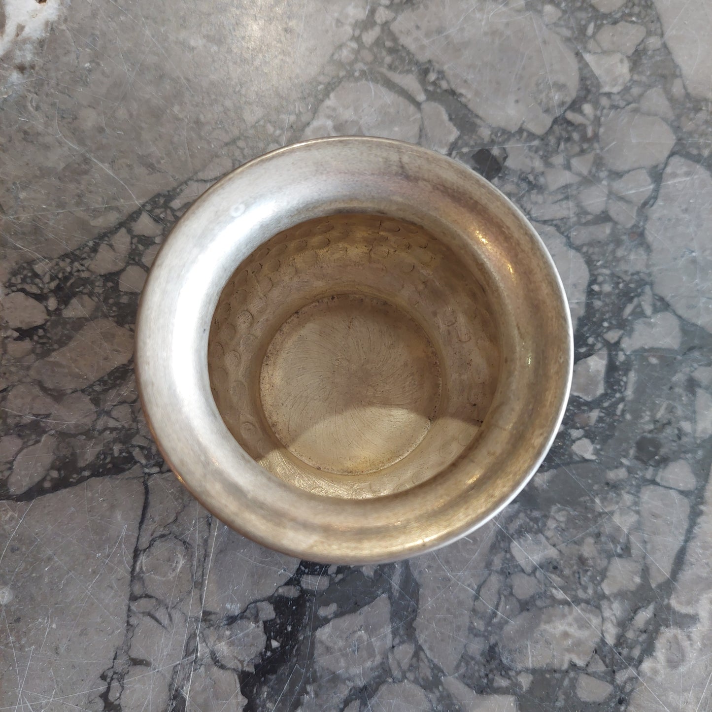 Mini Cachepot Silverplated Martellato