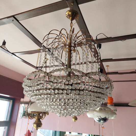Lampadario Ottone Brindoli Anni 50 4/luci