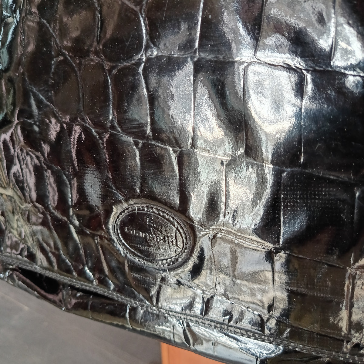Borsa* Nera Giannotti Pelle Di Rettile