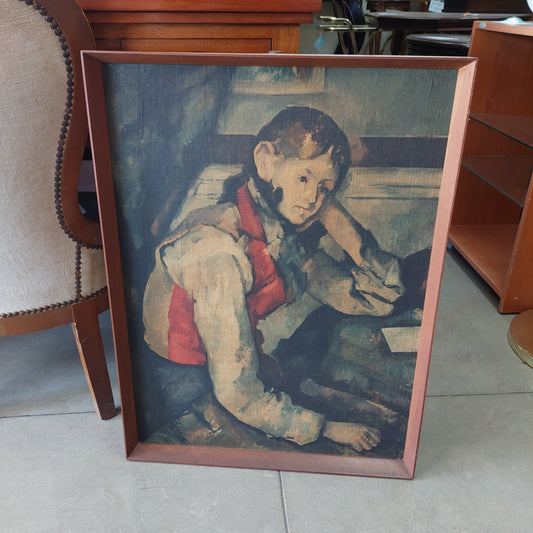 Quadro Stampa Le Gilet Rouge - Cézanne