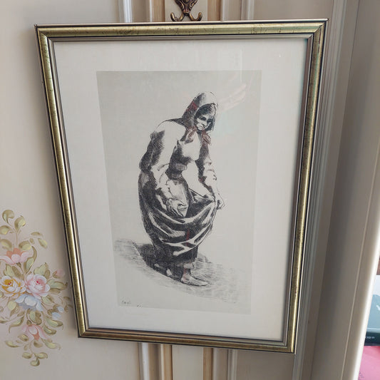 Quadro Litografia Corrado Cagli "la Seminatrice" Cm44x60