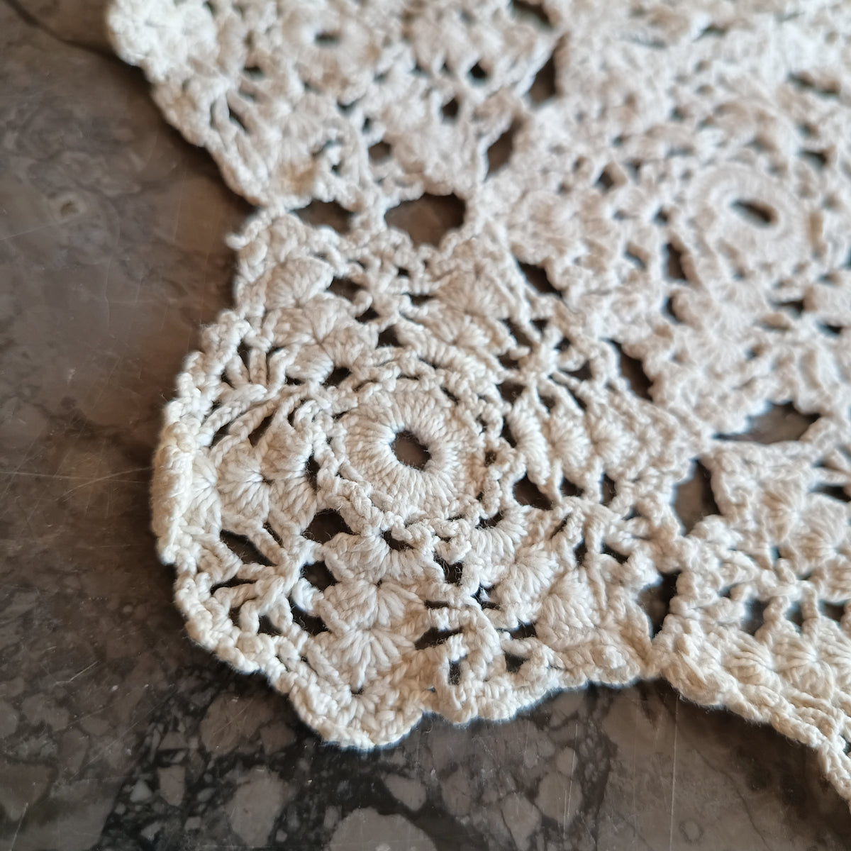 Centrino Cotone Bianco Stella D. 21 Cm
