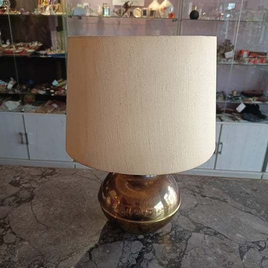 Lampada Ottone Vintage Paralume Beige *