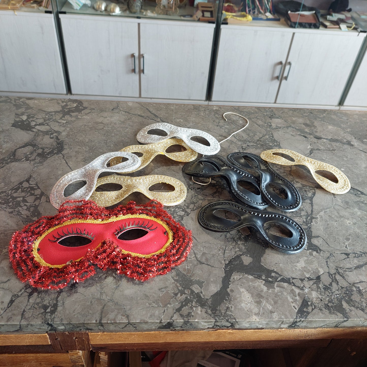 Set/9 Mascherine Di Carnevale Vintage