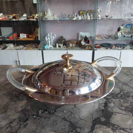 Pirofila Inoxpran Acciaio Plexiglass Decori Oro