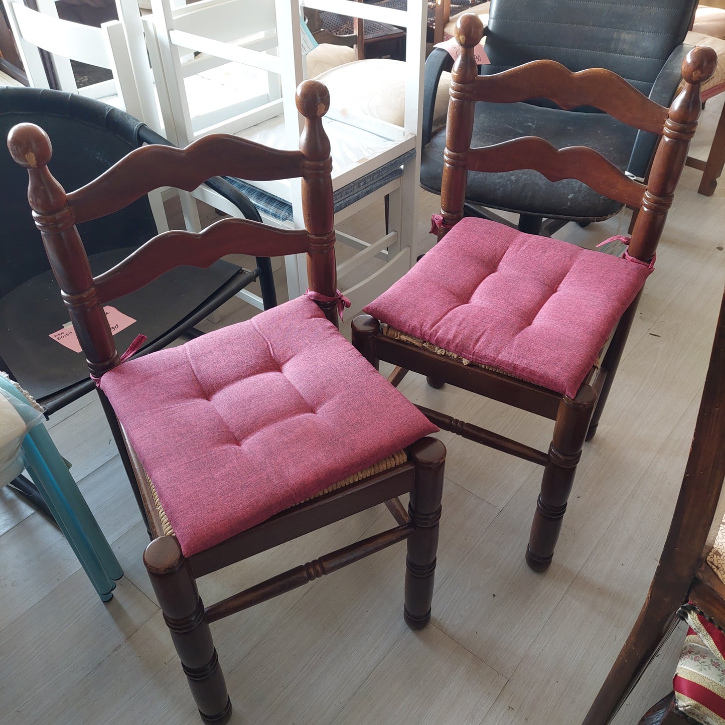 Set/6 Sedie Legno/paglia*