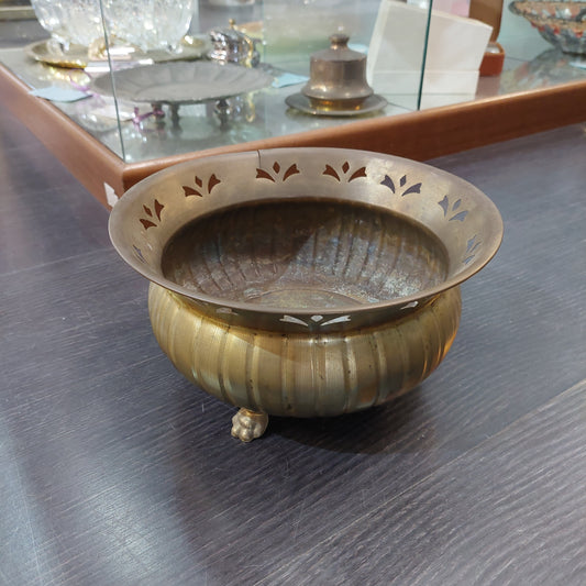 Cachepot Ottone* Traforato 3/piedini D23,5x12,5
