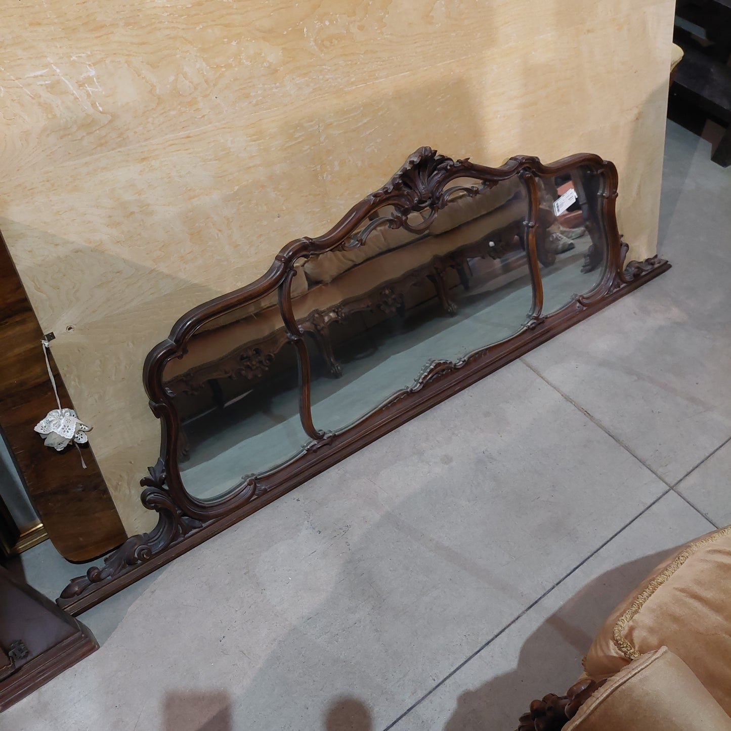 Specchio Da Appoggio Legno St. Barocco Cm186,5x60
